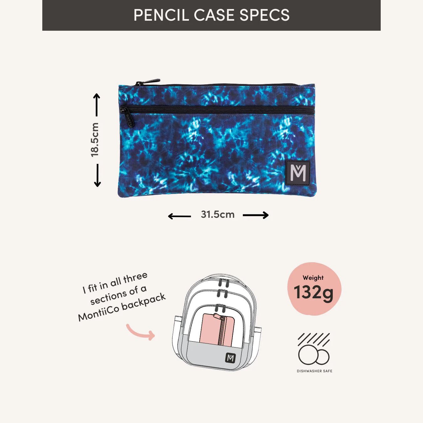 MontiiCo Confetti Pencil Case-Aster & Ruby