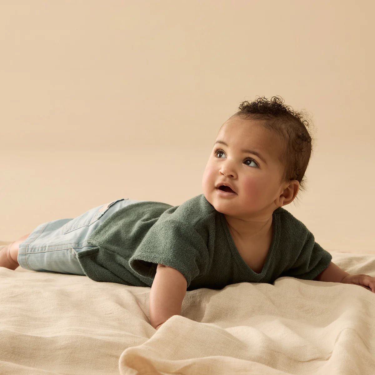 Moss Organic Terry Tee - Aster & Ruby