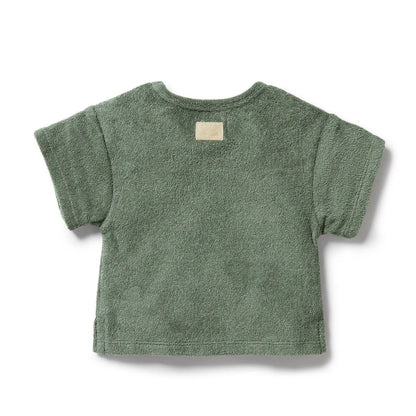 Moss Organic Terry Tee - Aster & Ruby