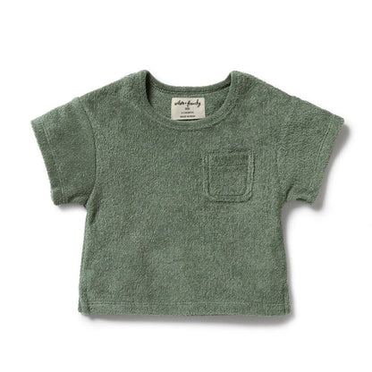Moss Organic Terry Tee - Aster & Ruby