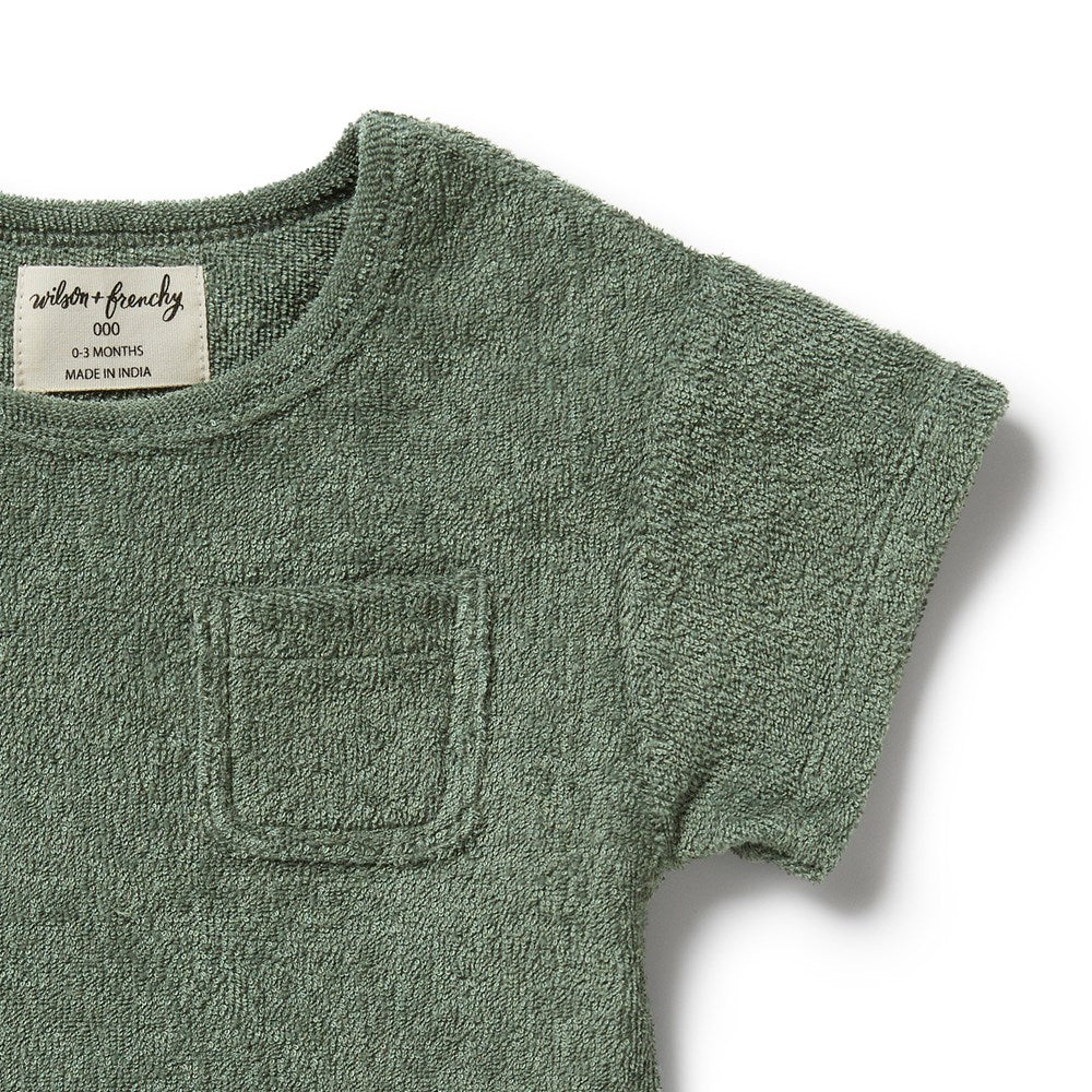 Moss Organic Terry Tee - Aster & Ruby