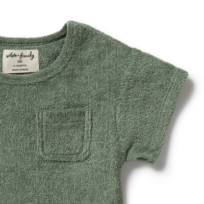Moss Organic Terry Tee - Aster & Ruby
