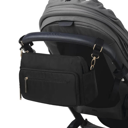 Multitasker Pram Caddy Black Nylon - Aster & Ruby