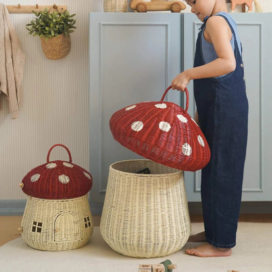 Mushroom Storage Basket Red - Aster & Ruby