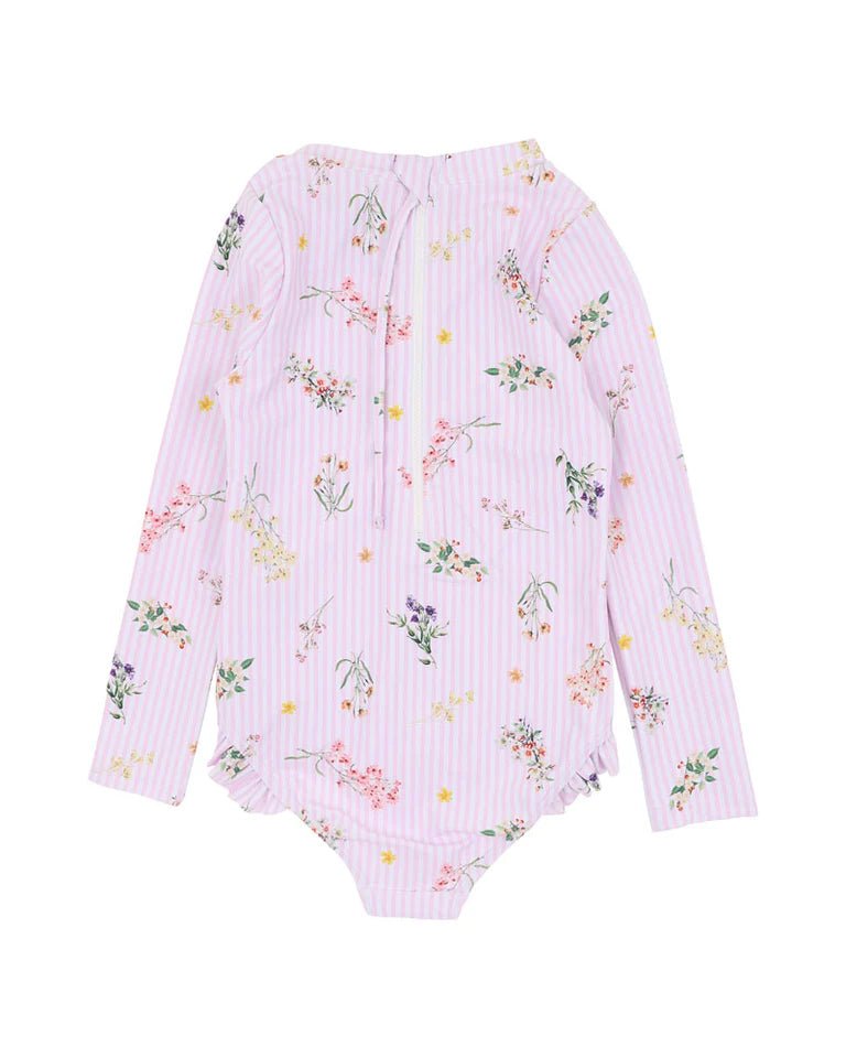 Myra Long Sleeve Sunsuit (3–10Y) - Aster & Ruby