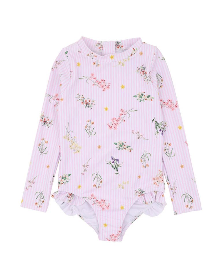 Myra Long Sleeve Sunsuit (3–10Y) - Aster & Ruby