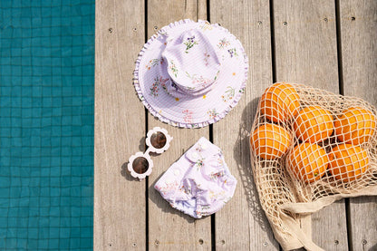 Myra Print Aqua Nappy - Aster & Ruby