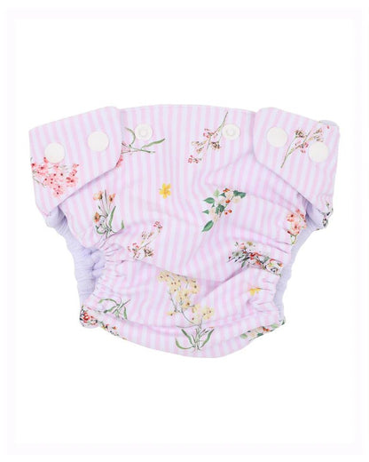 Myra Print Aqua Nappy - Aster & Ruby