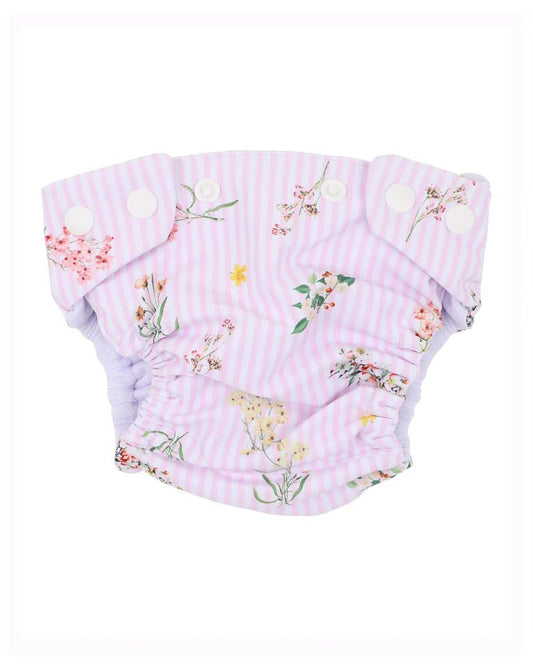 Myra Print Aqua Nappy - Aster & Ruby