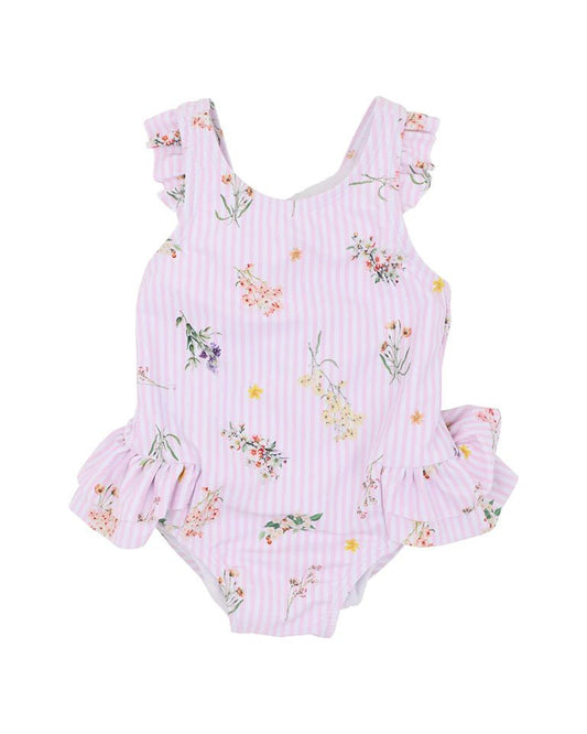Myra Print Frill Back Swimsuit - Aster & Ruby