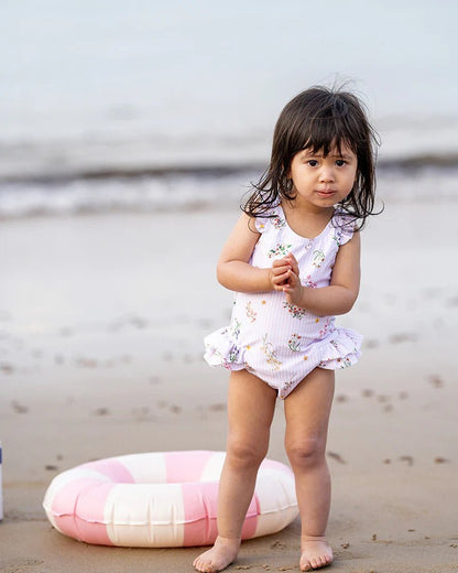 Myra Print Frill Back Swimsuit - Aster & Ruby