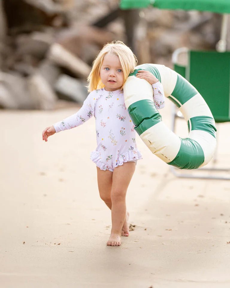 Myra Print Long Sleeve Sunsuit - Aster & Ruby