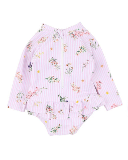 Myra Print Long Sleeve Sunsuit - Aster & Ruby