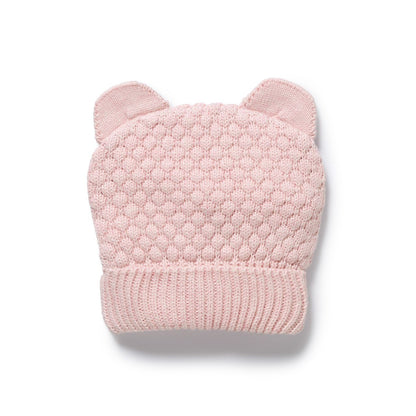 Marshmellow Organic Knitted Bear Hat