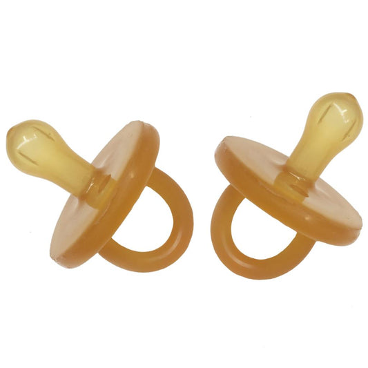 Natural Rubber Soother Round Twin Pack-Aster & Ruby