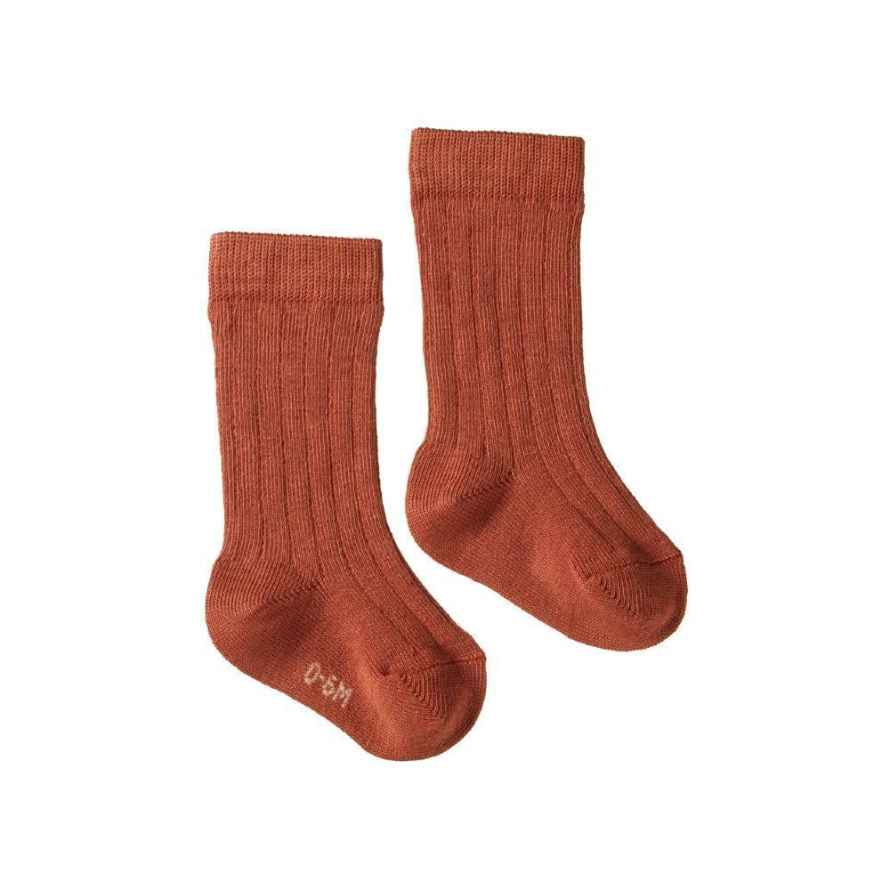 Nature Baby Cotton Rib Socks Clay-Aster & Ruby