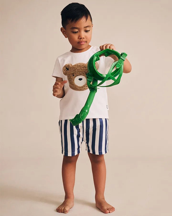 Nautical Stripe Swim Short - Aster & Ruby