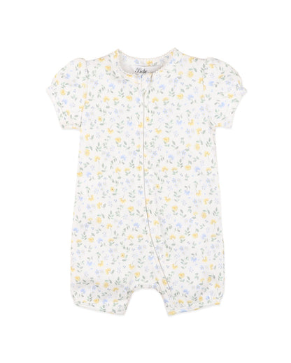 Libby Organic Ss Zip Romper