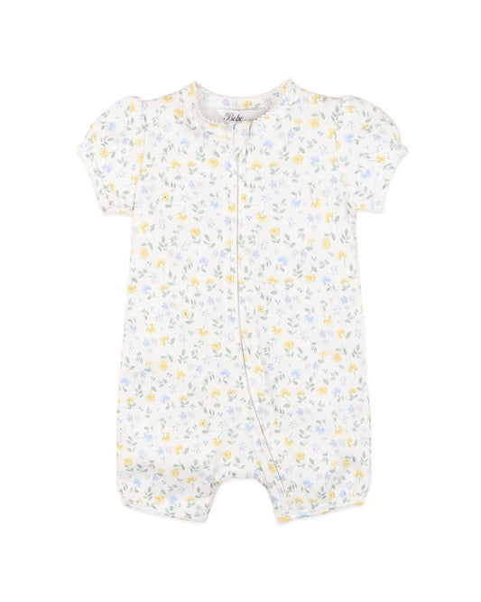Libby Organic Ss Zip Romper