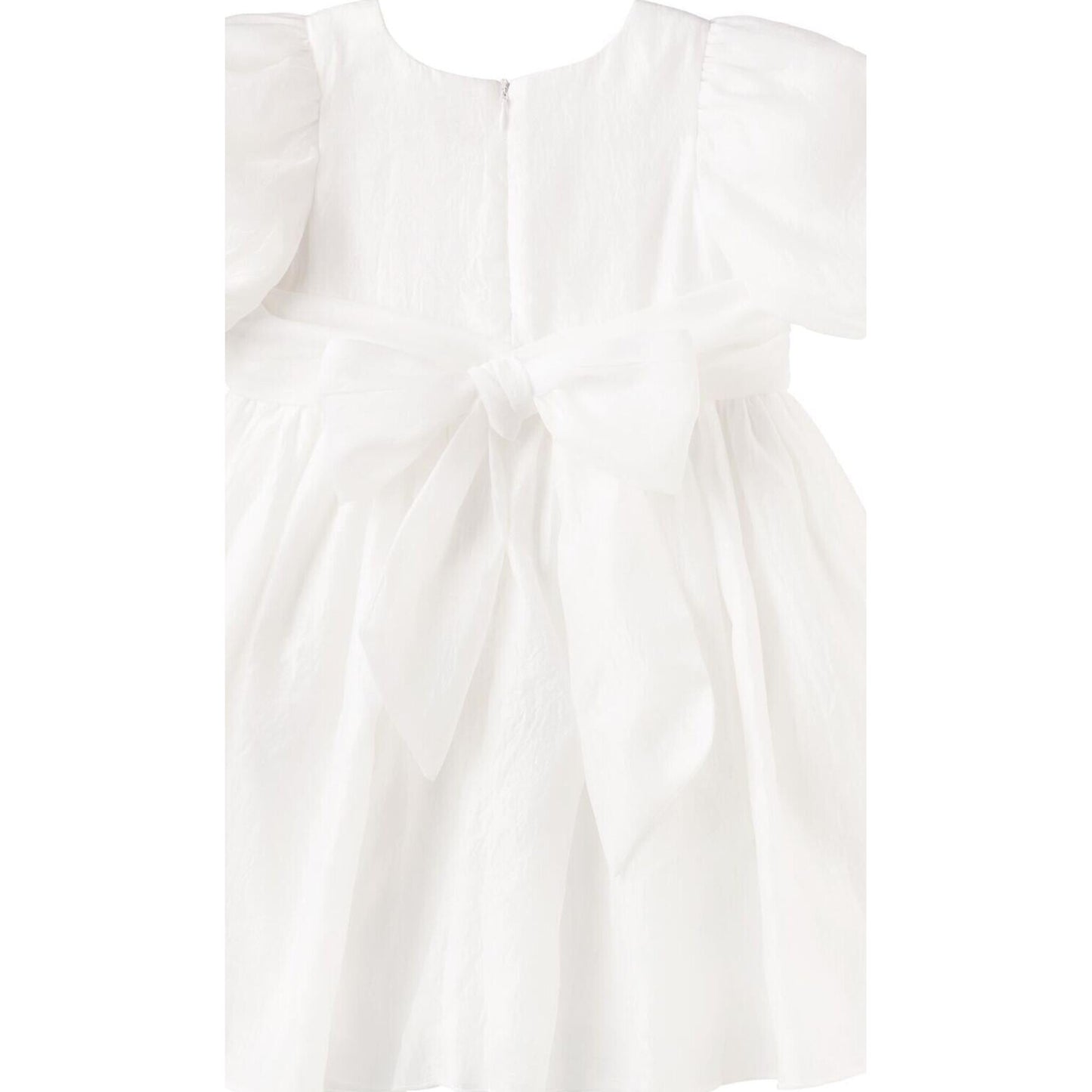 Noa Puff Sleeve Bow Back Dress - Ivory – children's product by Designer Kidz | Aster & Ruby