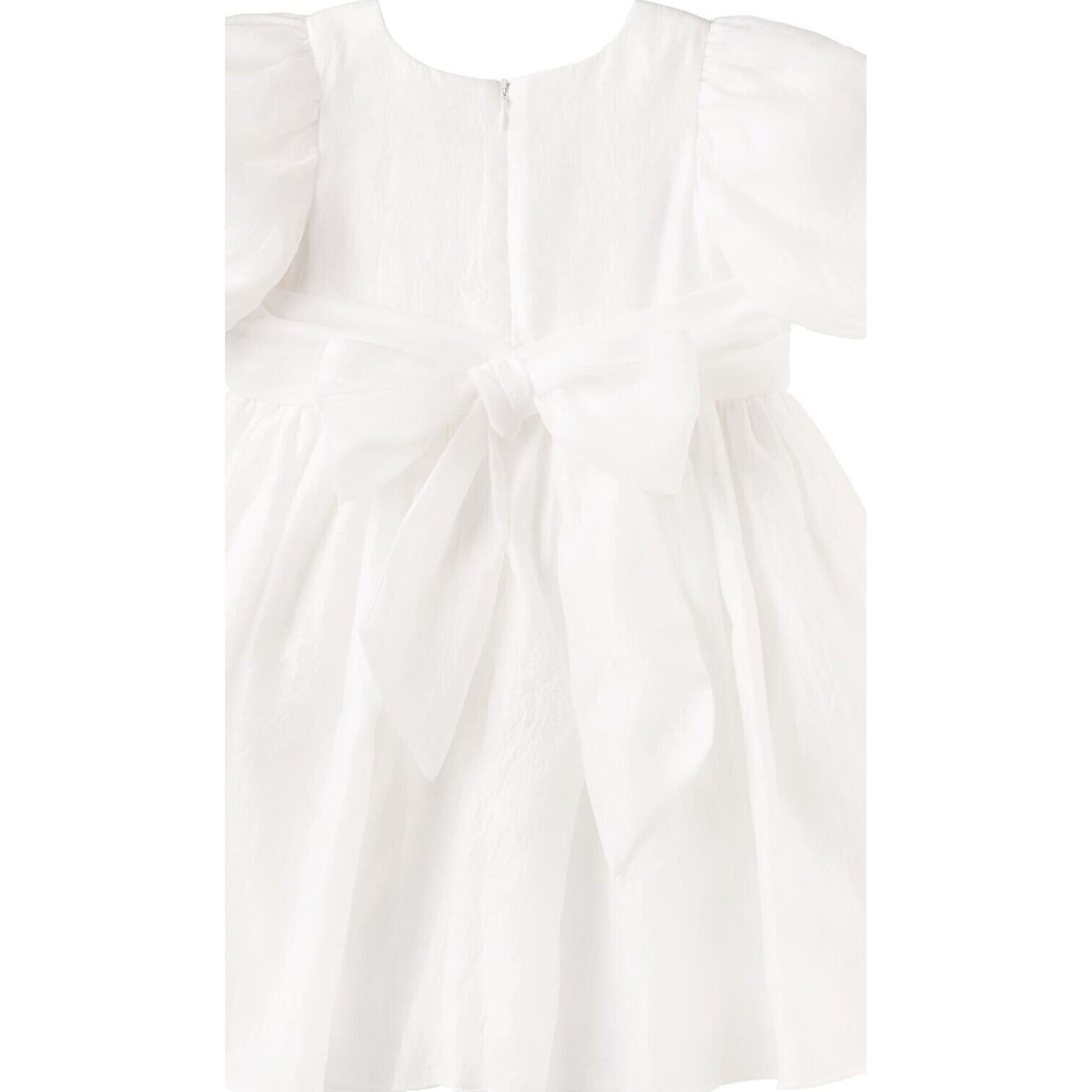 Noa Puff Sleeve Bow Back Dress - Ivory – children's product by Designer Kidz | Aster & Ruby