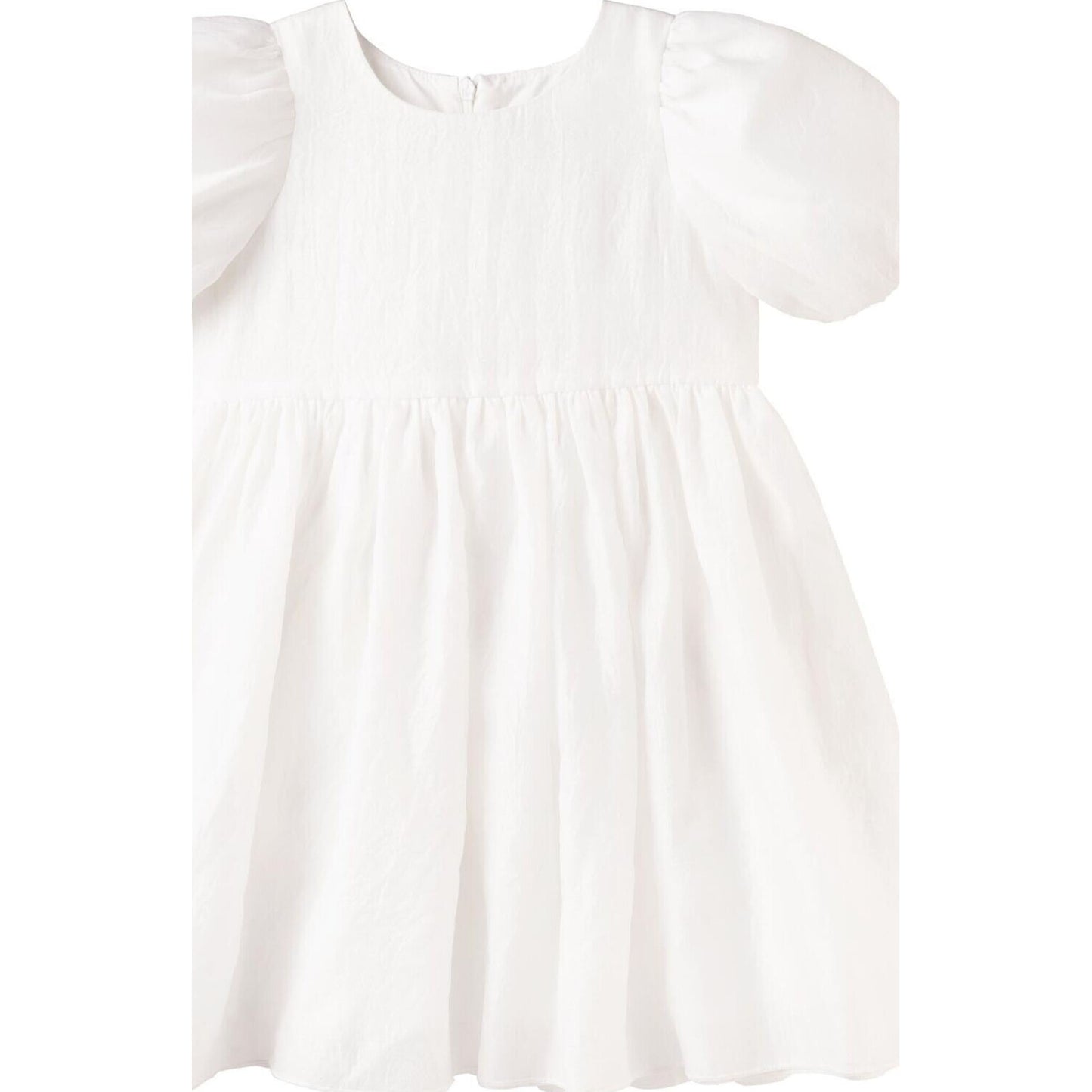 Noa Puff Sleeve Bow Back Dress - Ivory – children's product by Designer Kidz | Aster & Ruby