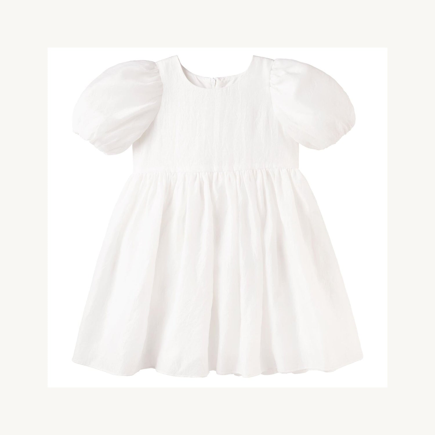 Noa Puff Sleeve Bow Back Dress - Ivory – children's product by Designer Kidz | Aster & Ruby