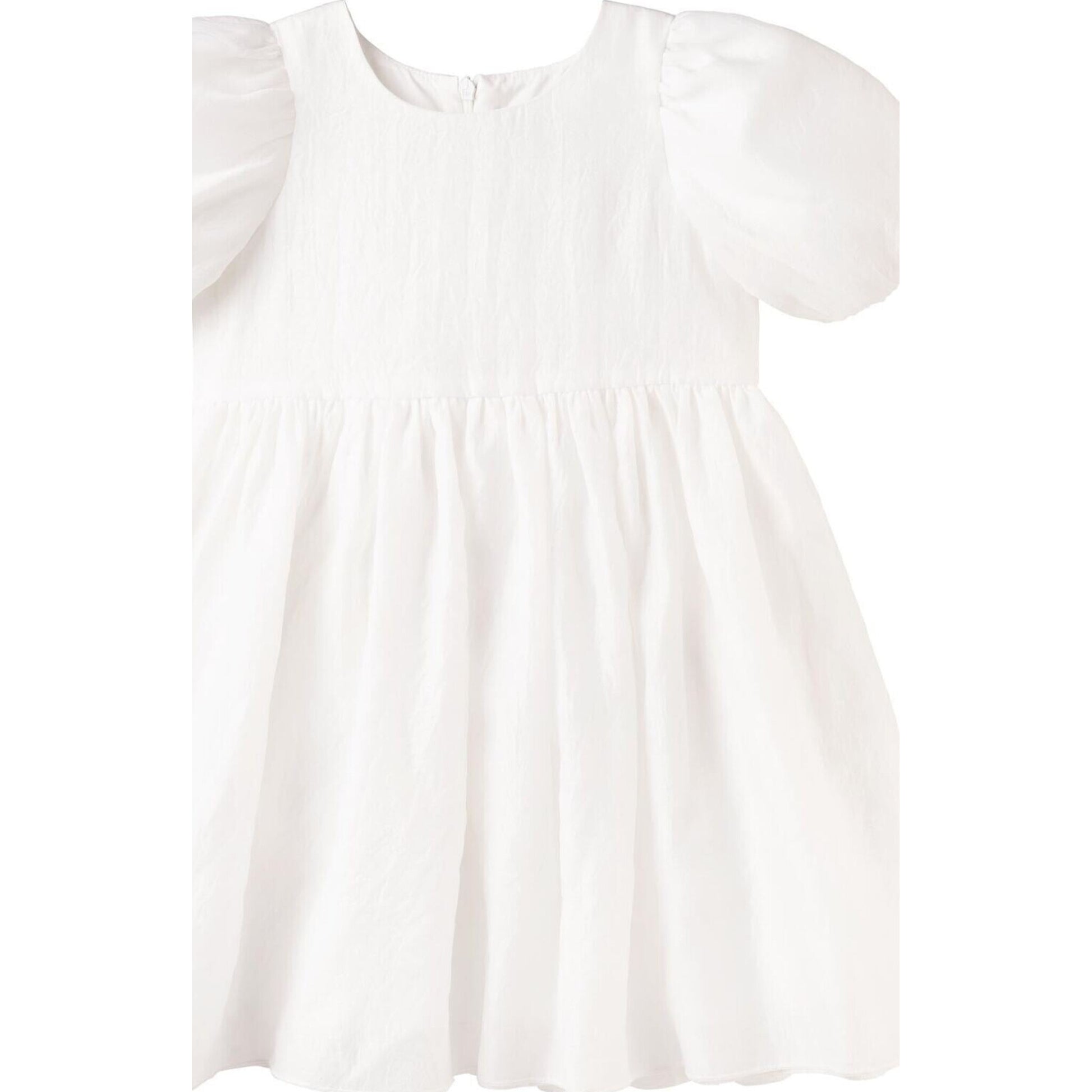 Noa Puff Sleeve Bow Back Dress - Ivory – children's product by Designer Kidz | Aster & Ruby