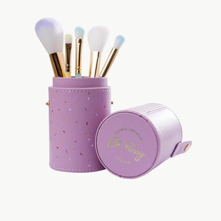 Oh Flossy 5 - Piece Rainbow Makeup Brush Set - Aster & Ruby