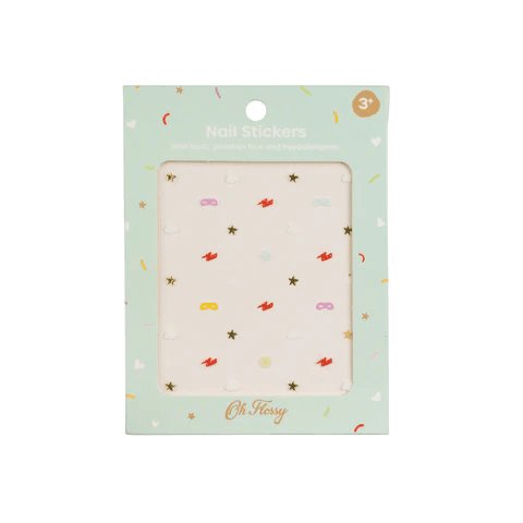 Oh Flossy Nail Stickers Superhero-Aster & Ruby