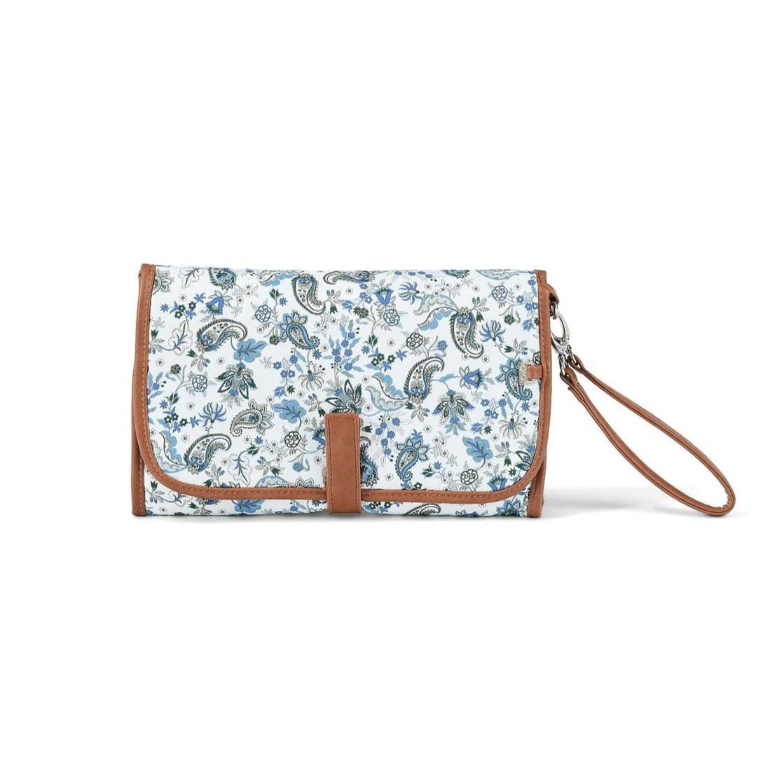 OiOi Change Clutch Blue Paisley-Aster & Ruby