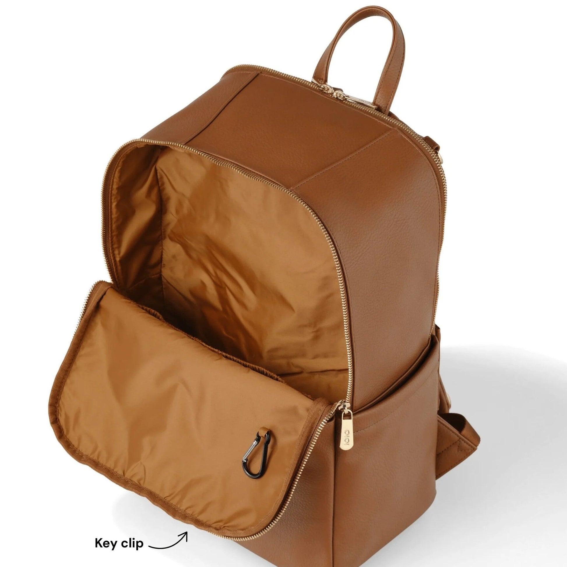 OiOi Multitasker Chestnut Nappy Backpack-Aster & Ruby