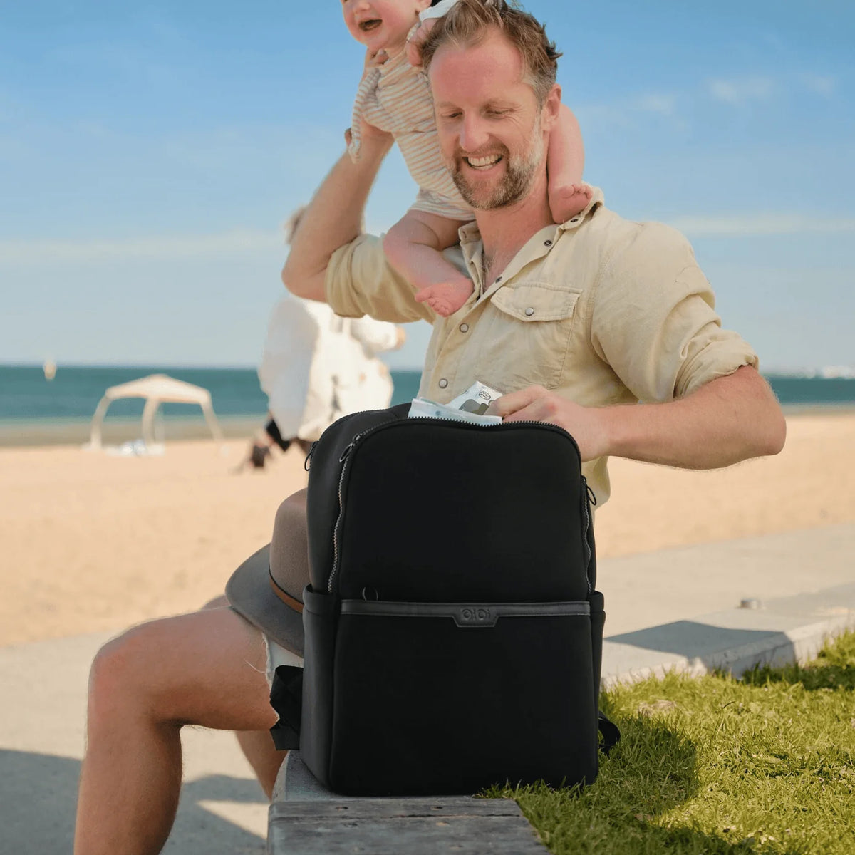 Multitasker Nappy Backpack Black Neoprene