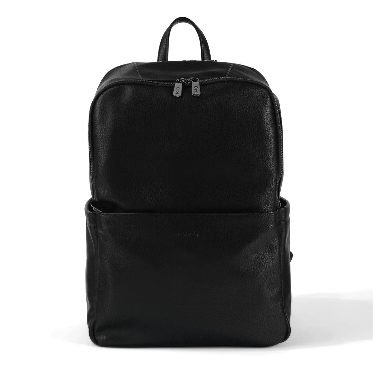 OiOi Multitasker Nappy Backpack - Black Vegan Leather - Aster & Ruby