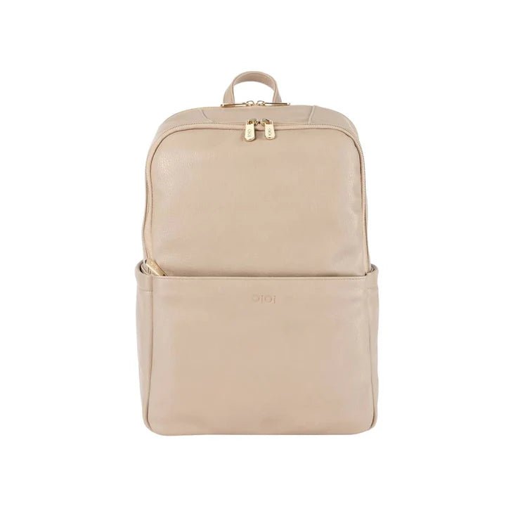 OiOi Multitasker Nappy Backpack - Oat Vegan Leather - Aster & Ruby