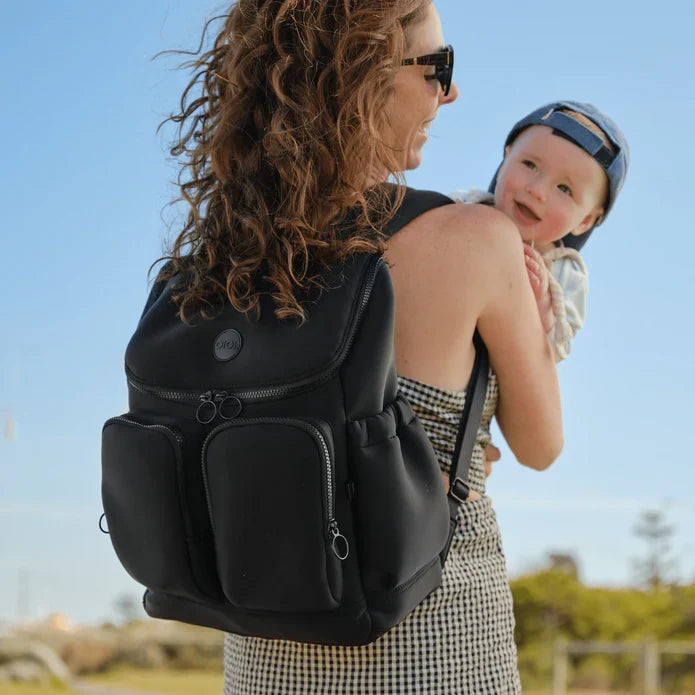 Signature Nappy Backpack Black Neoprene