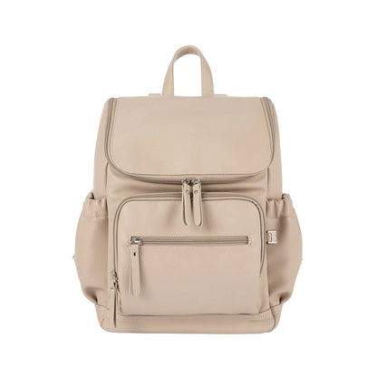 OiOi Signature Nappy Backpack - Oat Dimple Vegan Leather - Aster & Ruby