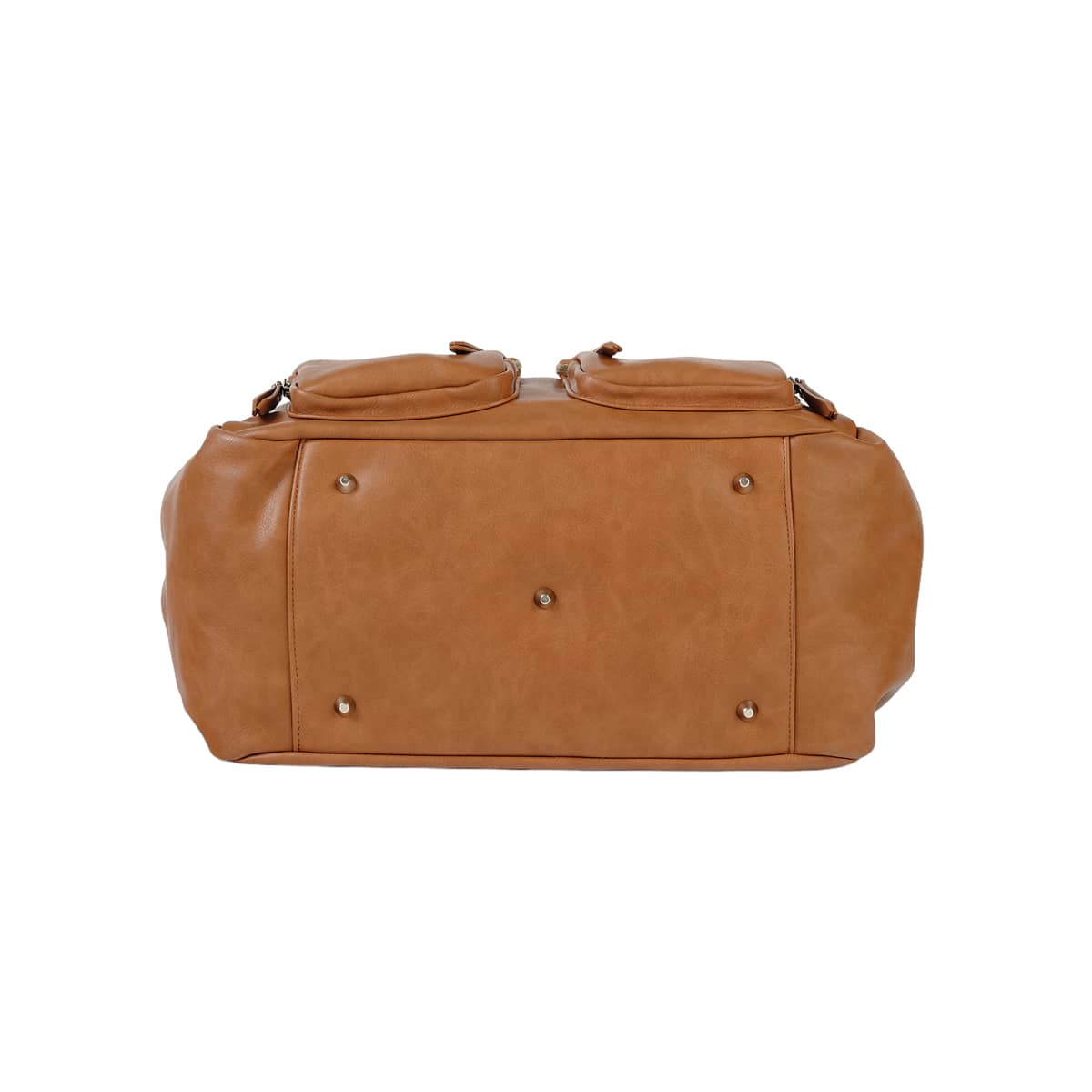 Carry All Nappy Bag Tan Vegan Leather