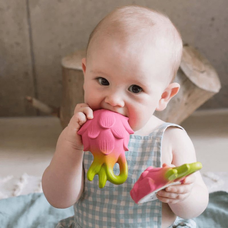 Oli & Carol Fucsia the Dragonfruit Baby Teether-Aster & Ruby