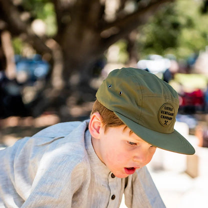 Olive 5 Panel Cap - Aster & Ruby