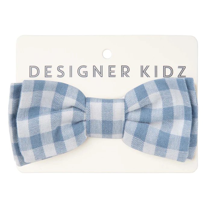 Oliver Gingham Bow Tie Blue-Aster & Ruby