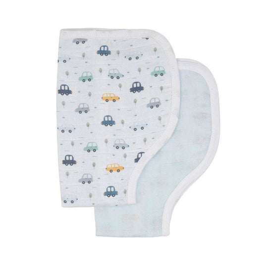 Organic Burp Cloth 2pk Beep Beep – Aster & Ruby