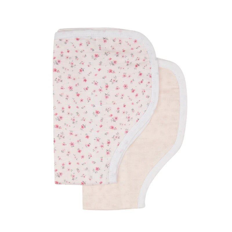 Organic Burp Cloth 2pk Pink Petals – Aster & Ruby