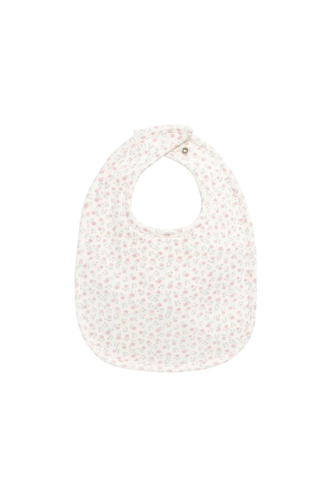 Organic Cotton Bib - Posy Garden Pink - Aster & Ruby