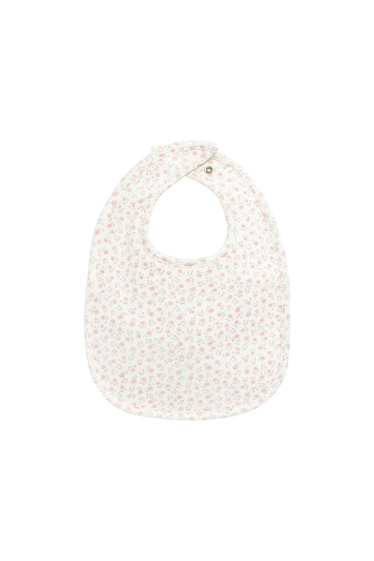 Organic Cotton Bib - Posy Garden Pink - Aster & Ruby