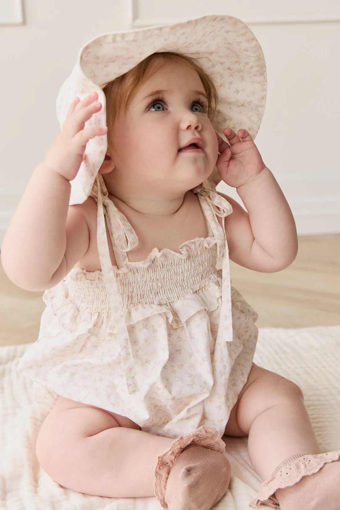 Organic Cotton Cleo Playsuit Aries Mauve - Aster & Ruby