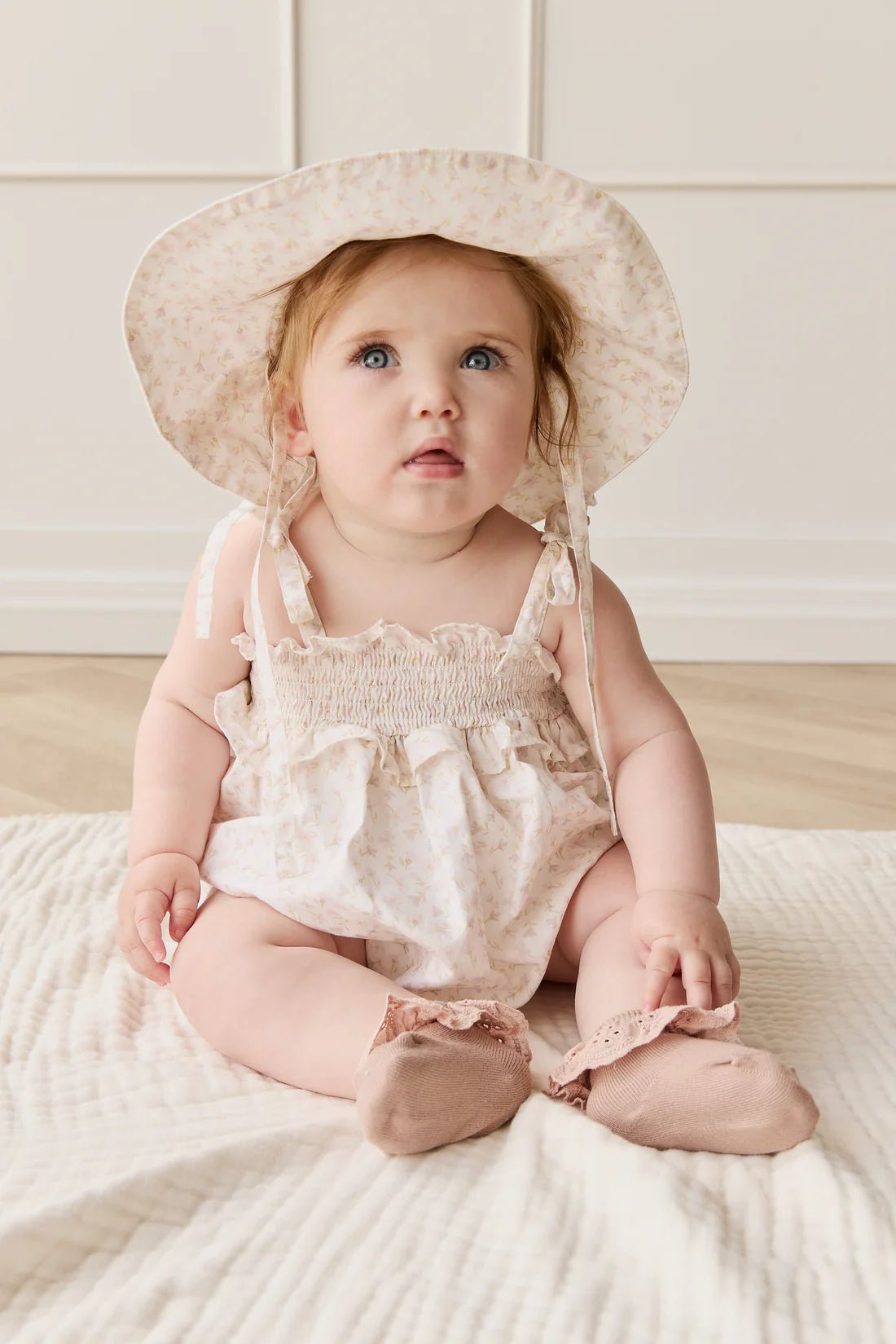 Organic Cotton Cleo Playsuit Aries Mauve - Aster & Ruby