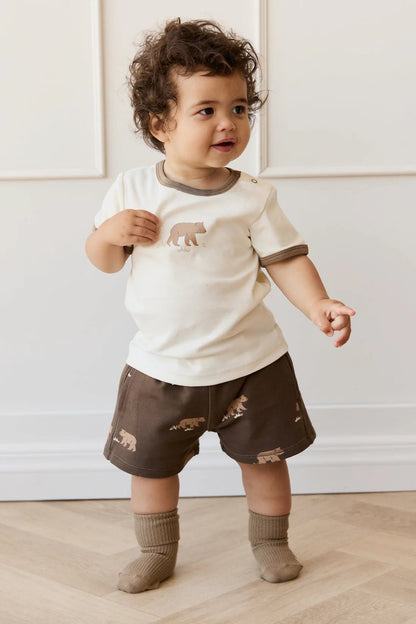 Organic Cotton Jalen Short - Bear Buddies Canteen - Aster & Ruby