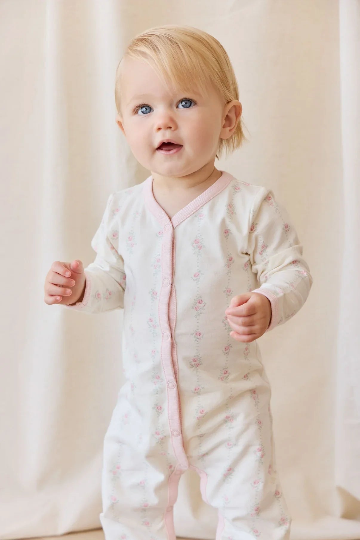 Organic Cotton Jude Onepiece Rose Trail - Aster & Ruby