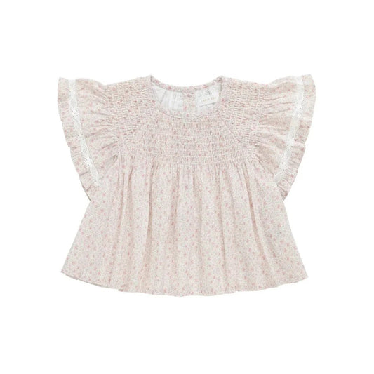 Organic Cotton Malia Top Claudette Rose - Aster & Ruby